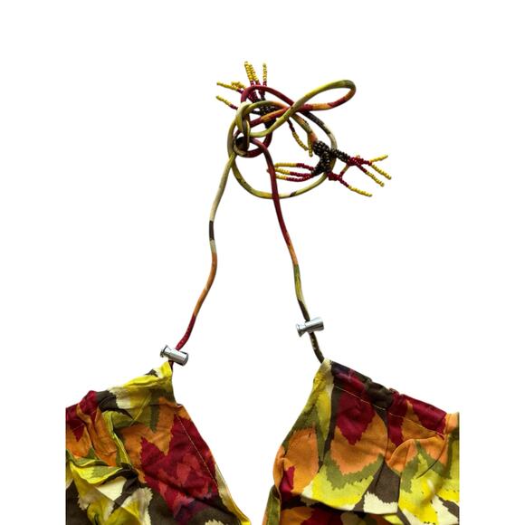 FARM RIO X ANTHROPOLOGIE FRUIT PRINT HALTER JUMPSUIT NWT SIZE LARGE - Picture 6 of 11